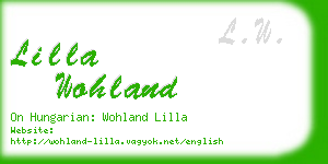 lilla wohland business card